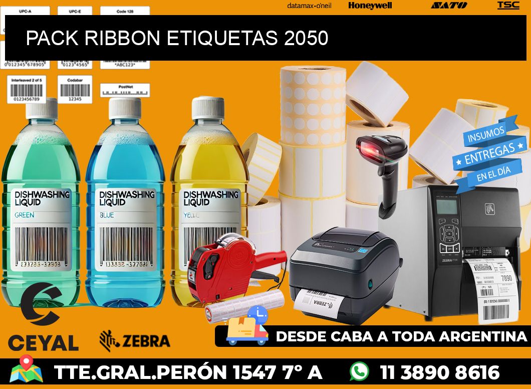 PACK RIBBON ETIQUETAS 2050