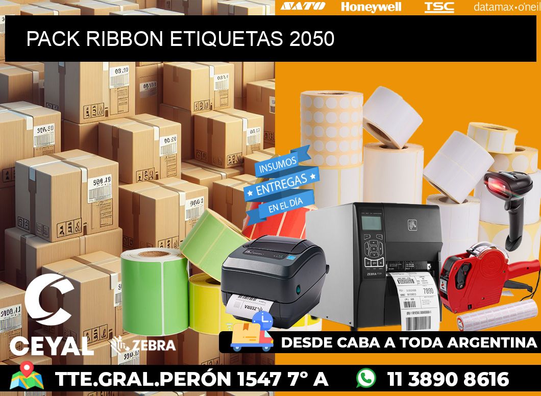 PACK RIBBON ETIQUETAS 2050