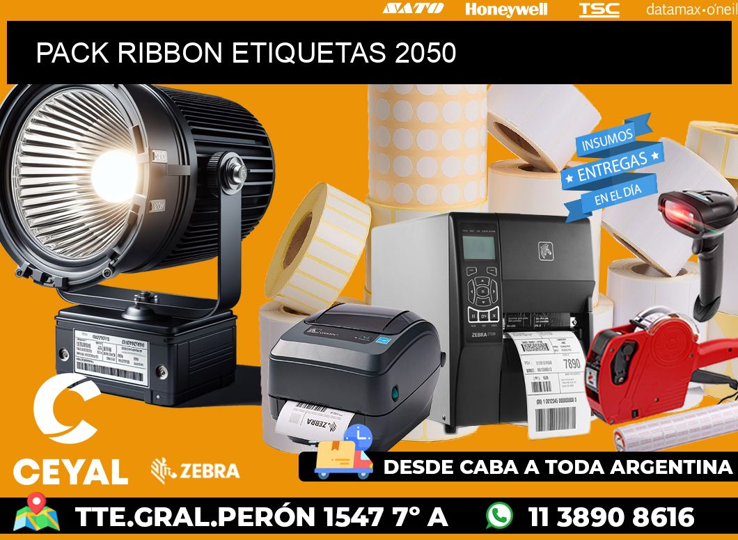 PACK RIBBON ETIQUETAS 2050