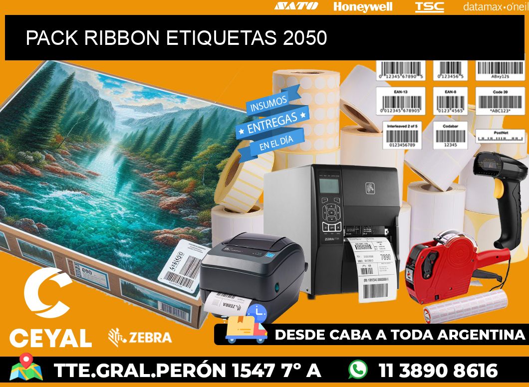 PACK RIBBON ETIQUETAS 2050