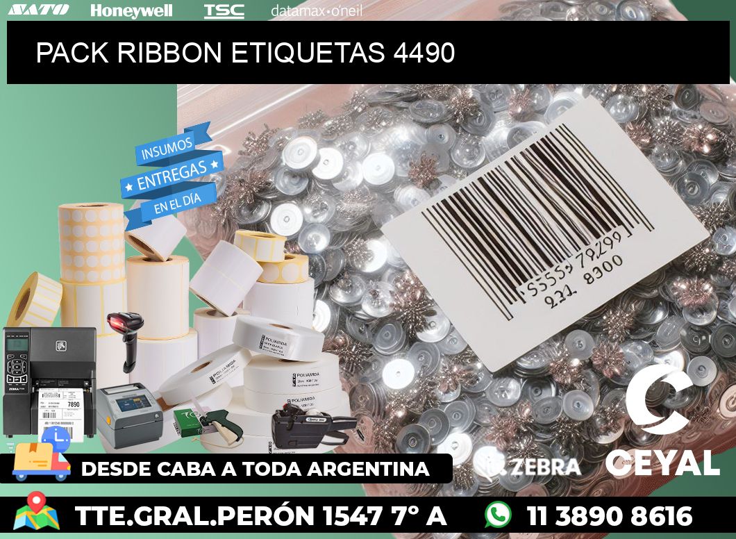 PACK RIBBON ETIQUETAS 4490