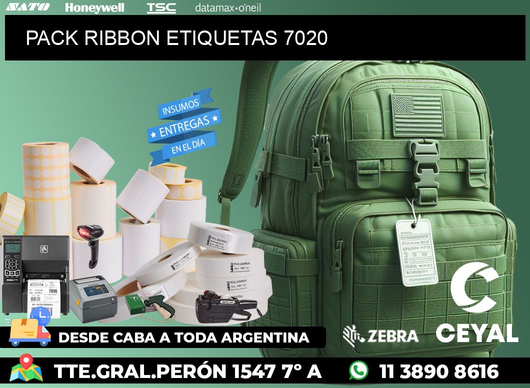 PACK RIBBON ETIQUETAS 7020