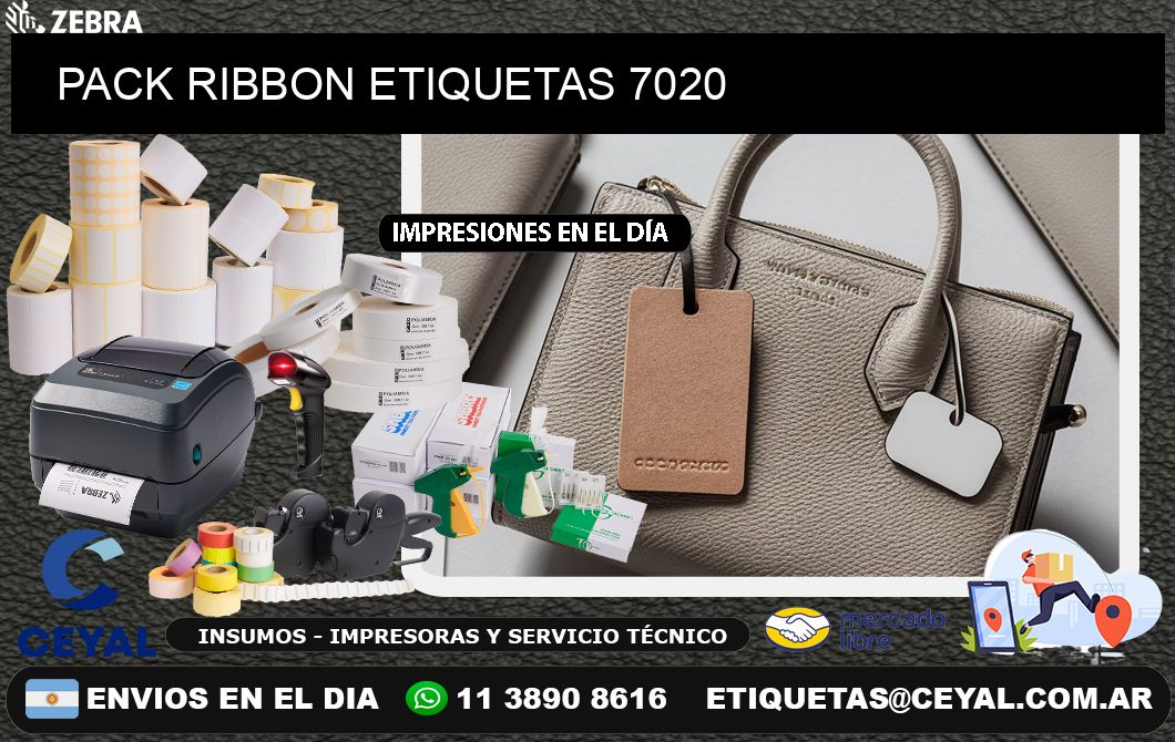 PACK RIBBON ETIQUETAS 7020