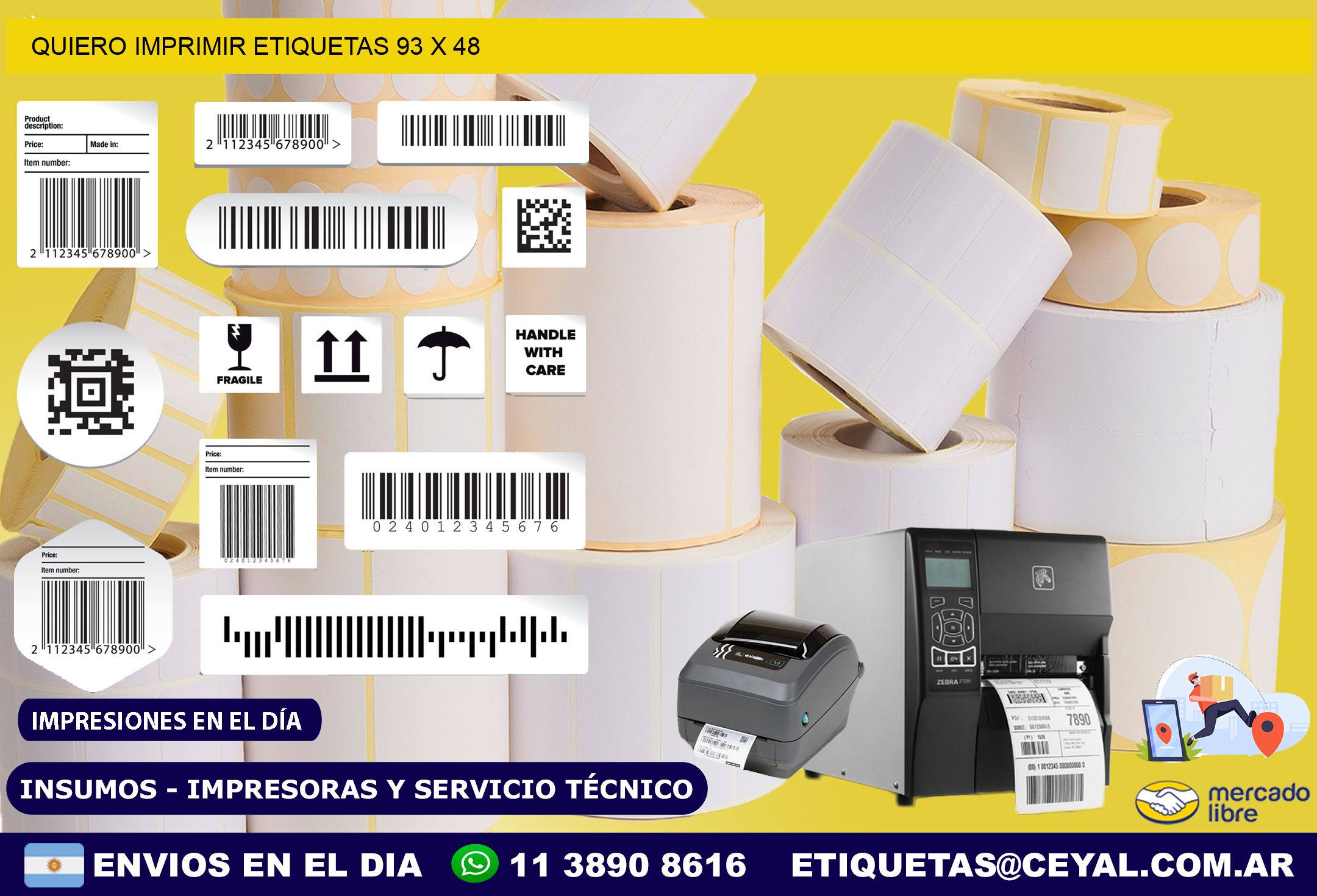 QUIERO IMPRIMIR ETIQUETAS 93 x 48