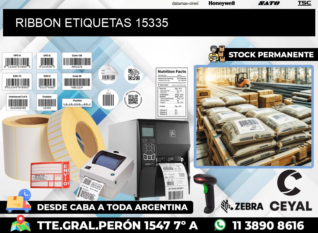 RIBBON ETIQUETAS 15335