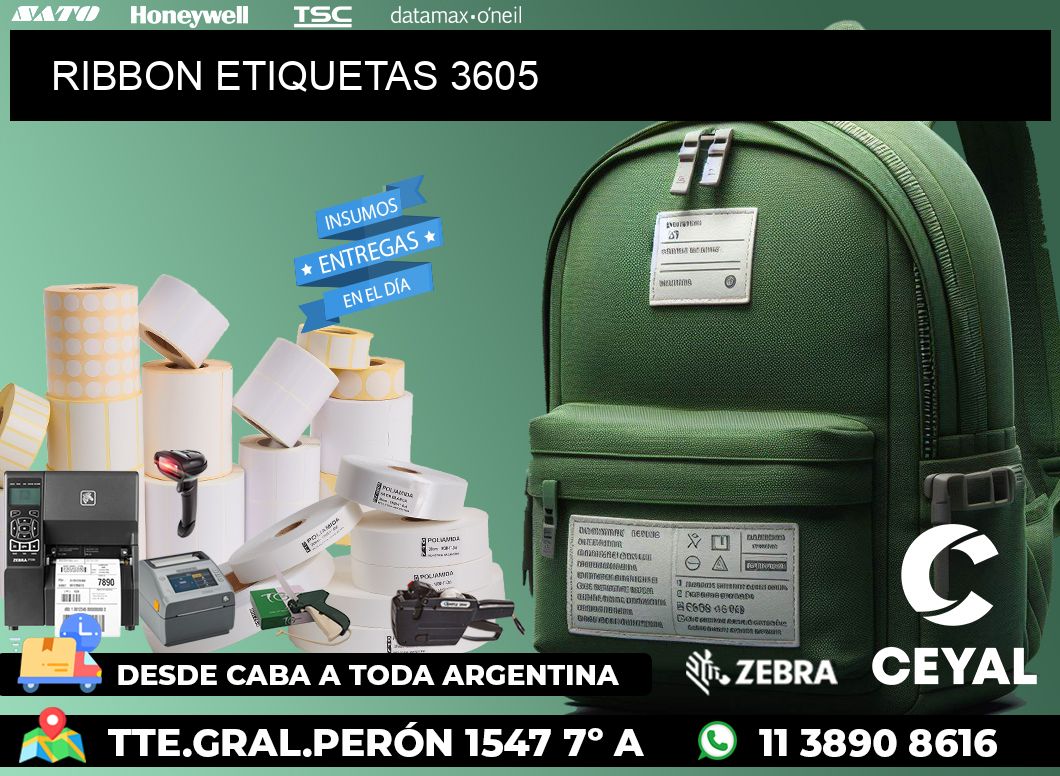RIBBON ETIQUETAS 3605