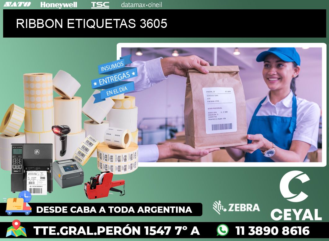 RIBBON ETIQUETAS 3605