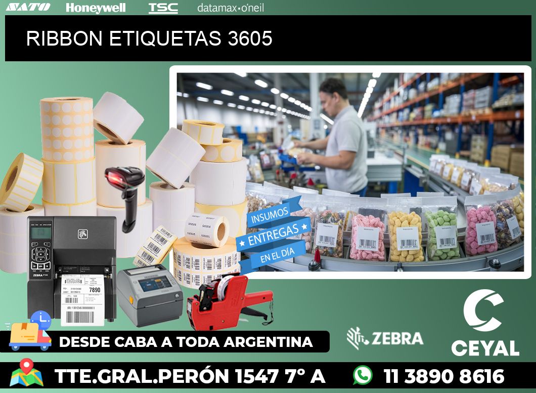 RIBBON ETIQUETAS 3605