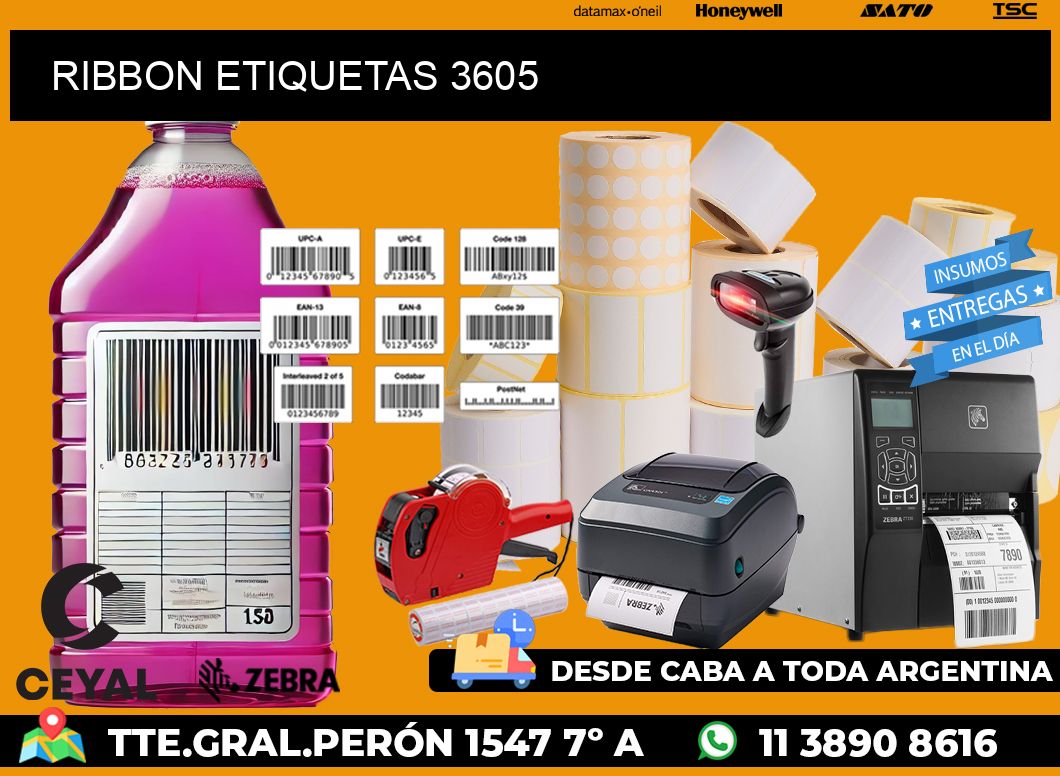 RIBBON ETIQUETAS 3605