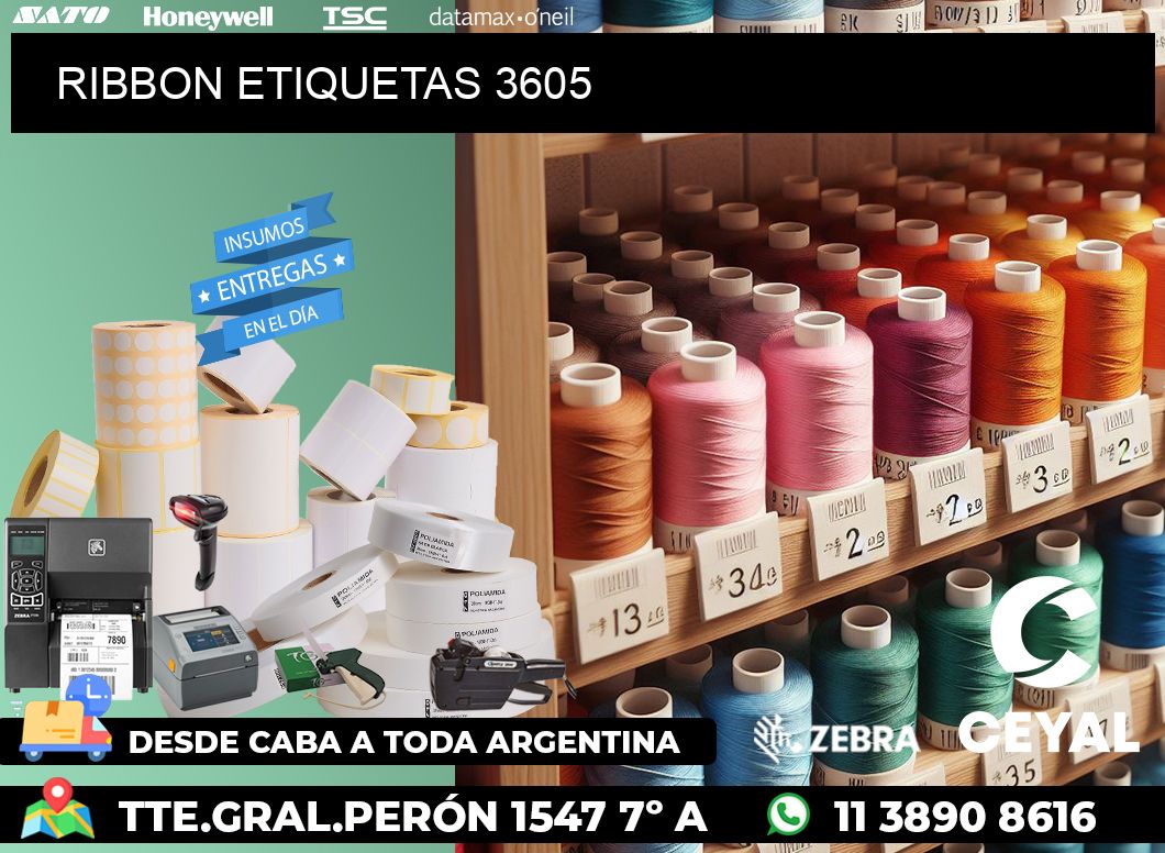 RIBBON ETIQUETAS 3605