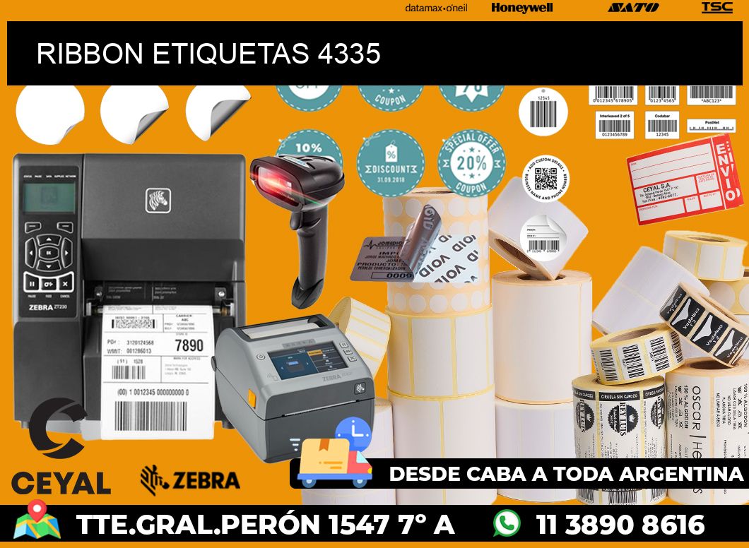 RIBBON ETIQUETAS 4335