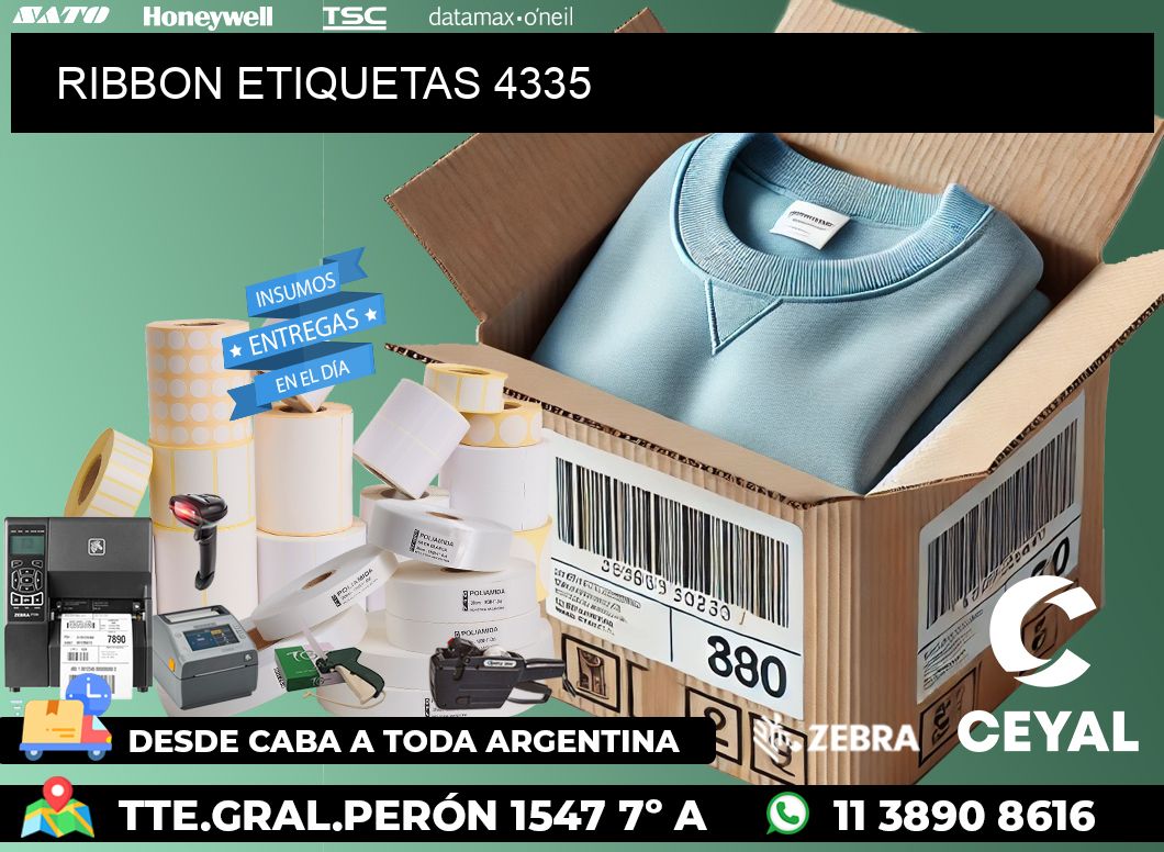 RIBBON ETIQUETAS 4335