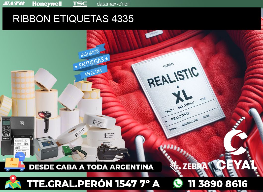 RIBBON ETIQUETAS 4335