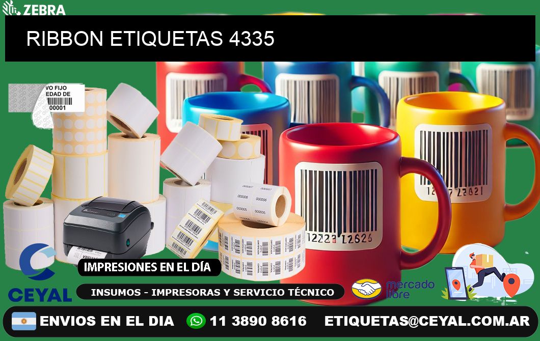 RIBBON ETIQUETAS 4335