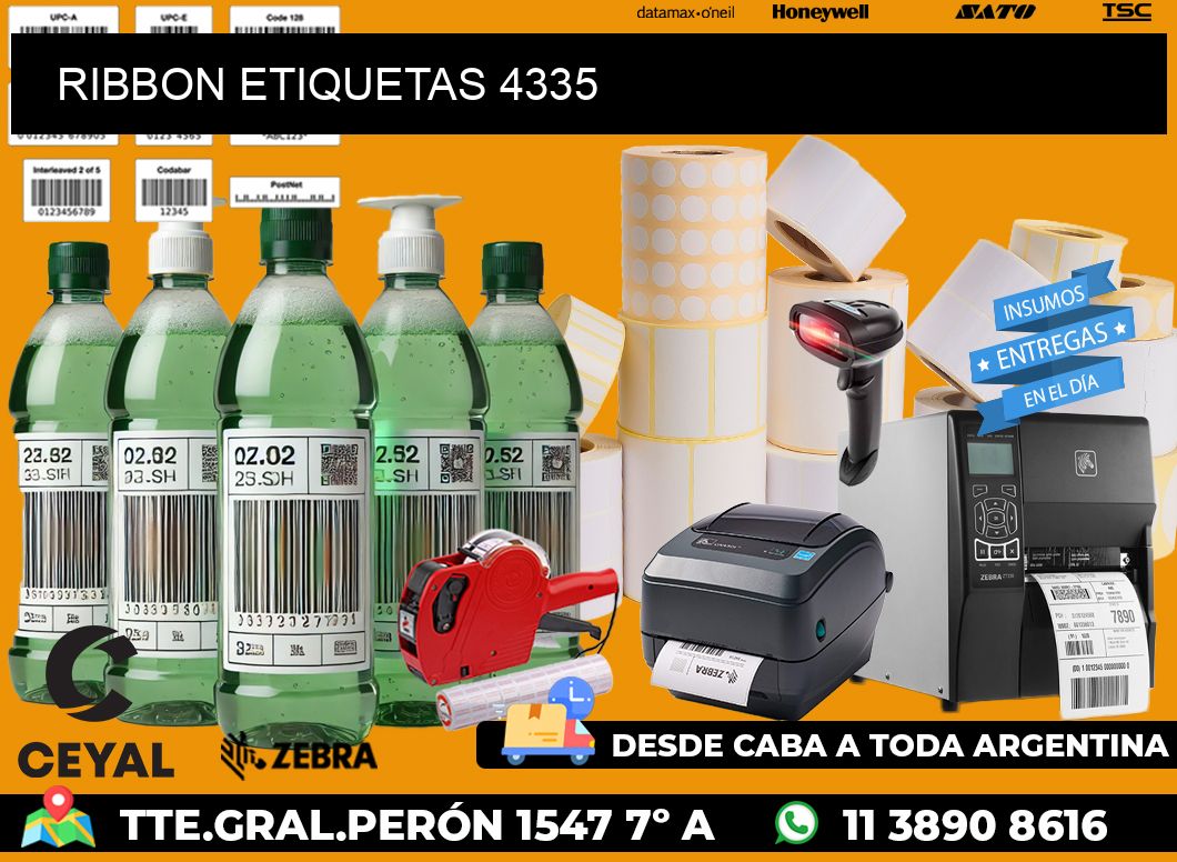 RIBBON ETIQUETAS 4335