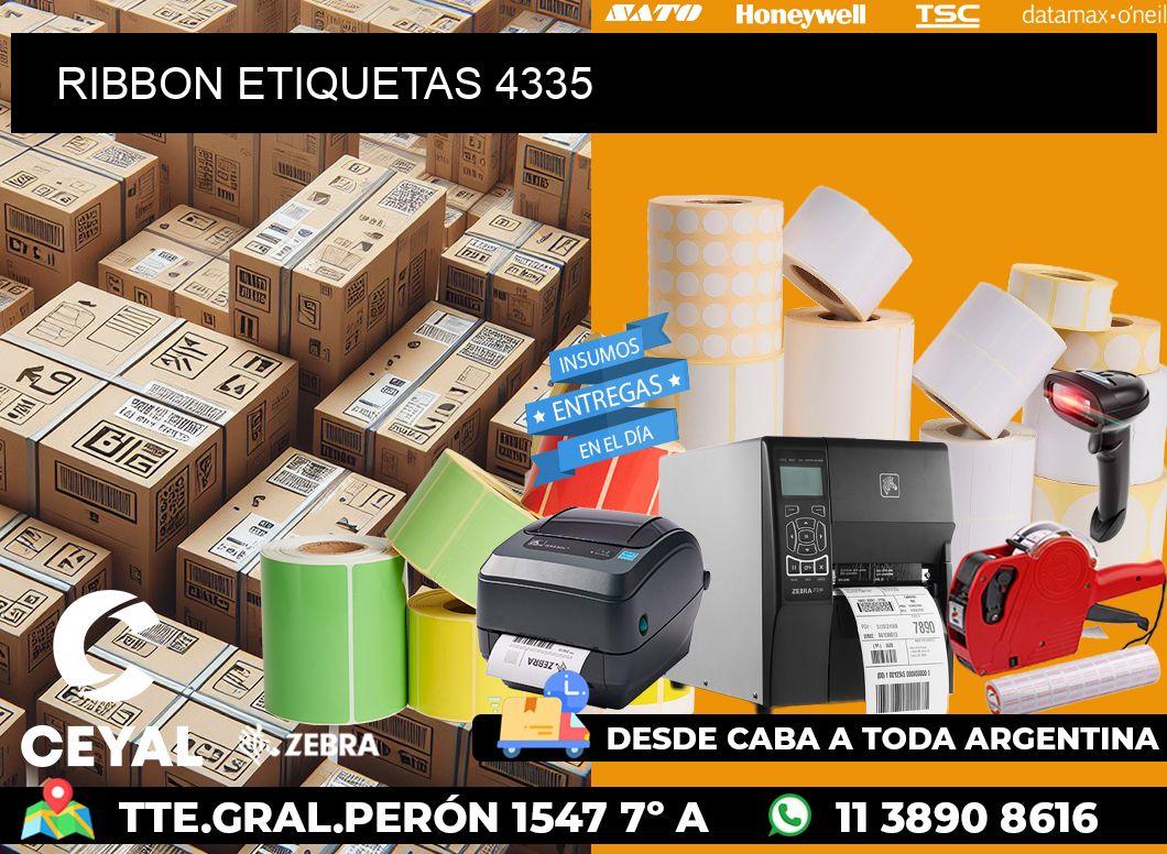 RIBBON ETIQUETAS 4335