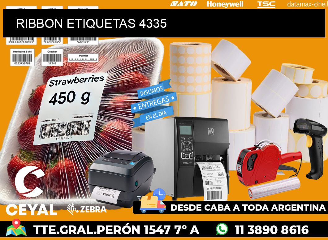 RIBBON ETIQUETAS 4335