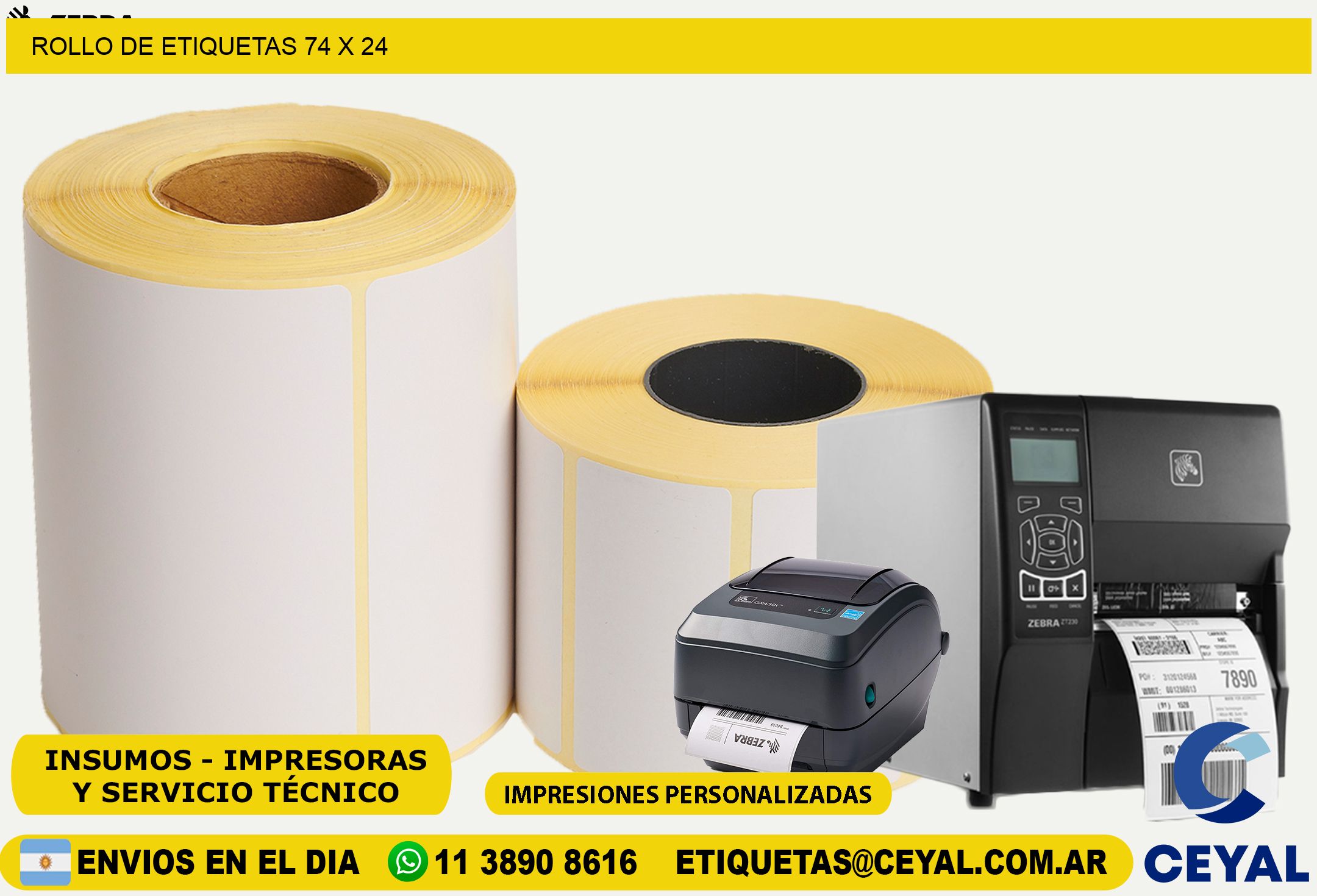 ROLLO DE ETIQUETAS 74 x 24