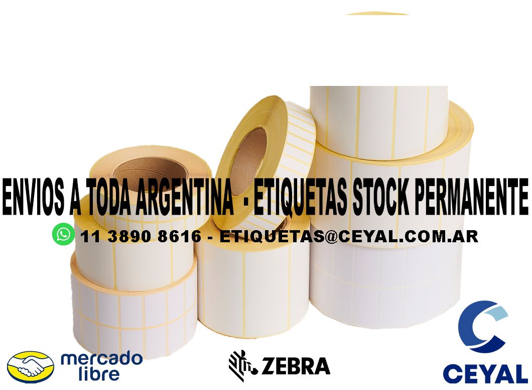 15 CAJAS DE ETIQUETAS TERMICAS   90 x 75 X 1000 UNIDADES