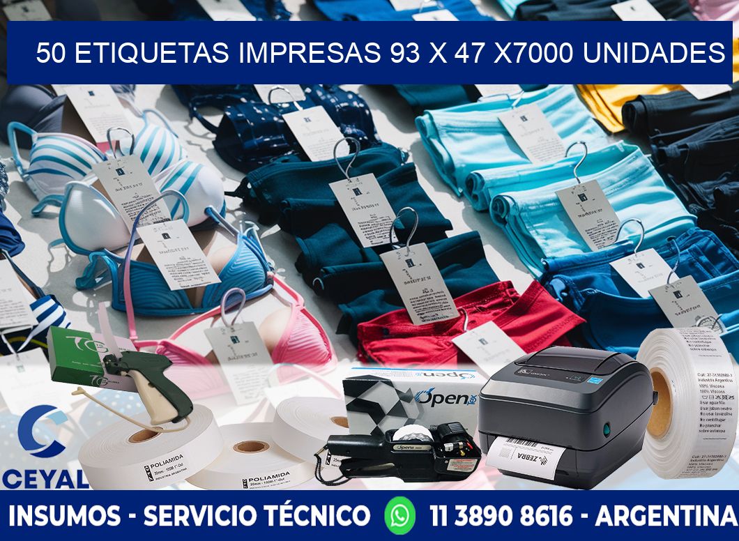 50 ETIQUETAS IMPRESAS 93 x 47 X7000 UNIDADES