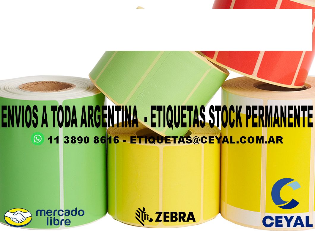 500 ETIQUETAS DE PAPEL TERMICO 65 x 72 X7500 UNIDADES