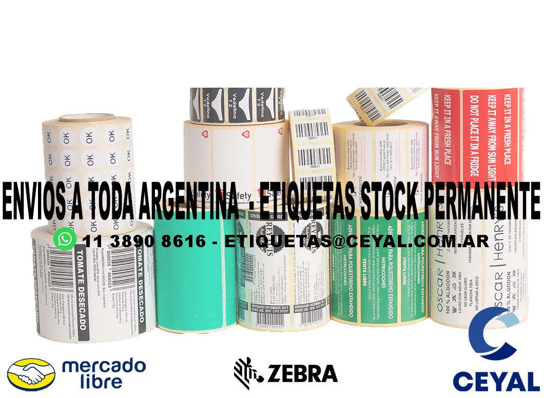 600 ETIQUETAS TERMICAS 30 x 31 X15000 UNIDADES