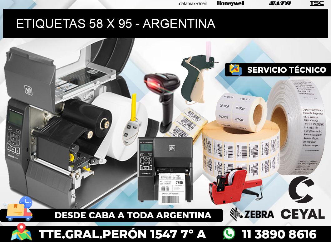 ETIQUETAS 58 x 95 - ARGENTINA
