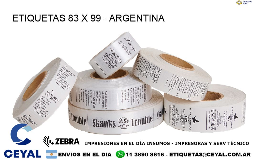 ETIQUETAS 83 x 99 - ARGENTINA