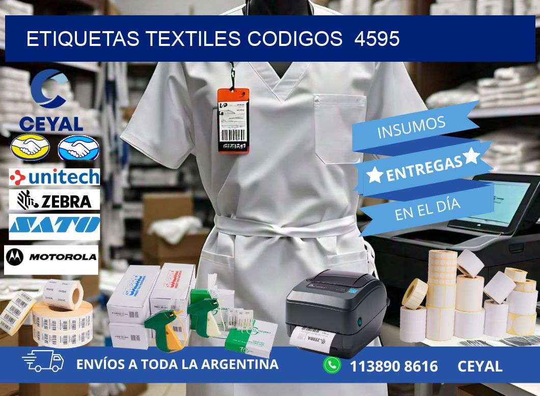 ETIQUETAS TEXTILES CODIGOS  4595