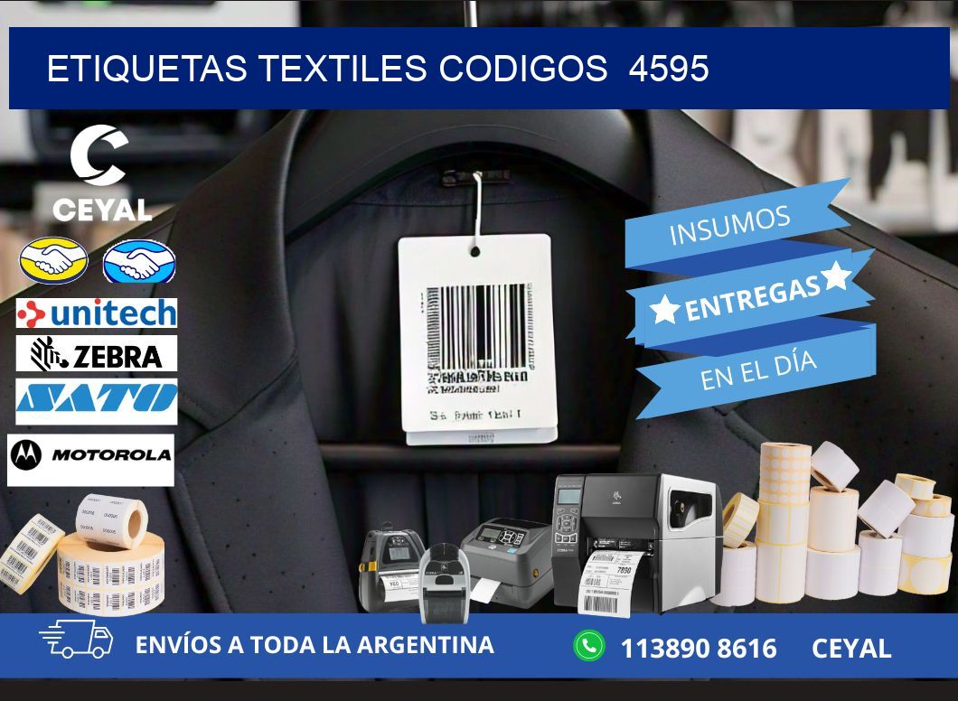 ETIQUETAS TEXTILES CODIGOS  4595