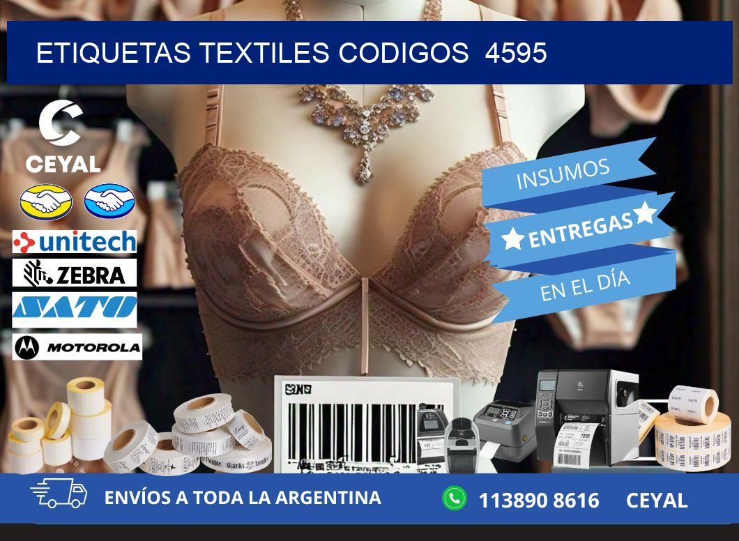 ETIQUETAS TEXTILES CODIGOS  4595