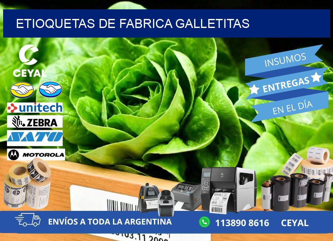 ETIOQUETAS DE FABRICA GALLETITAS