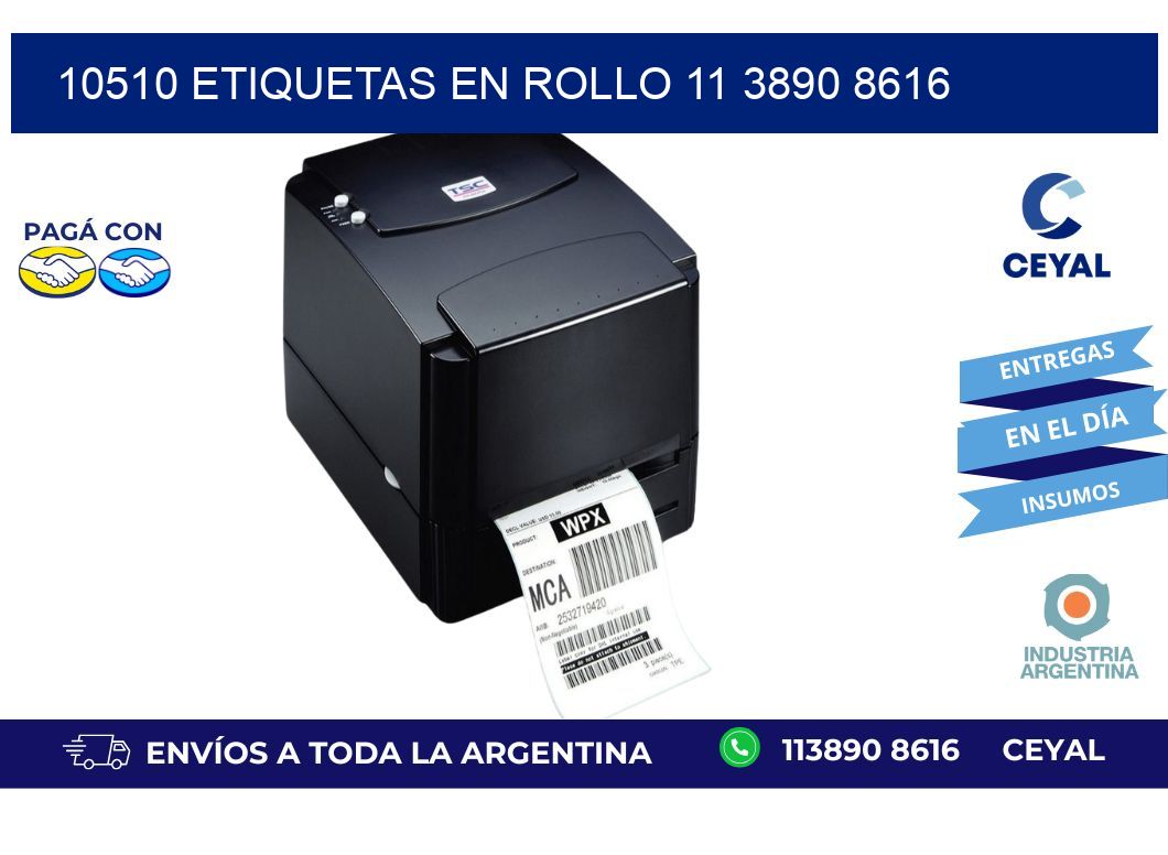 10510 ETIQUETAS EN ROLLO 11 3890 8616