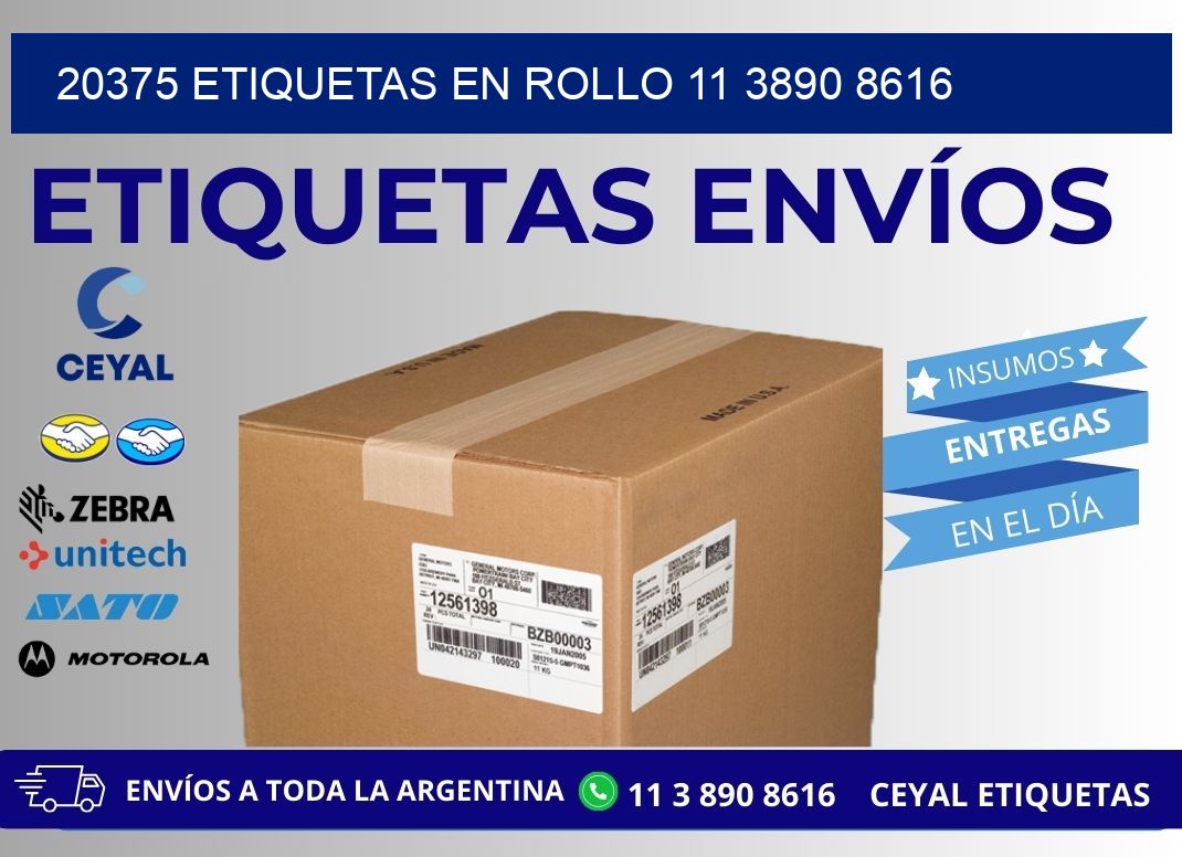20375 ETIQUETAS EN ROLLO 11 3890 8616