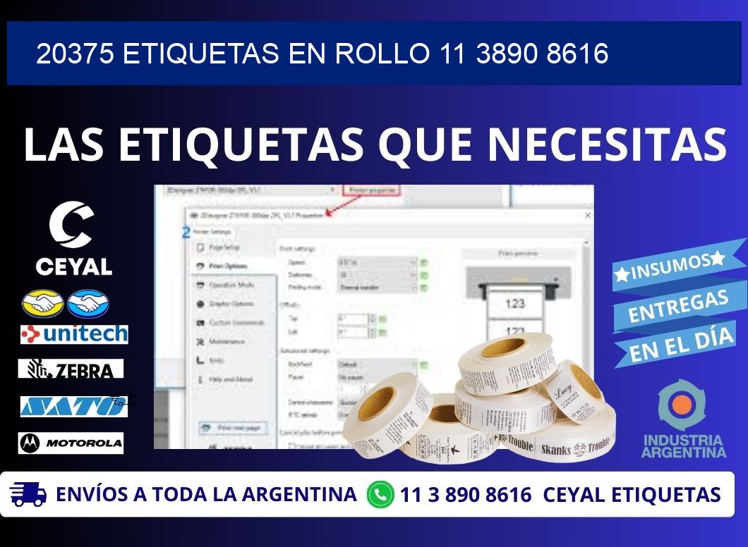 20375 ETIQUETAS EN ROLLO 11 3890 8616