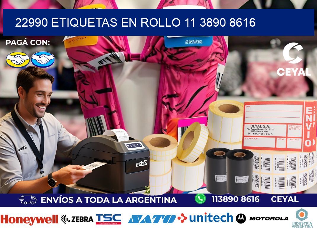 22990 ETIQUETAS EN ROLLO 11 3890 8616