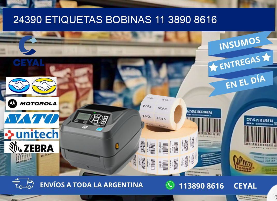 24390 ETIQUETAS BOBINAS 11 3890 8616