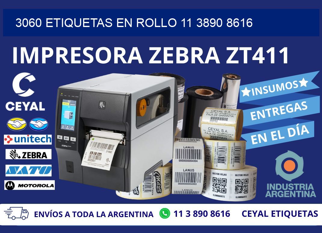 3060 ETIQUETAS EN ROLLO 11 3890 8616