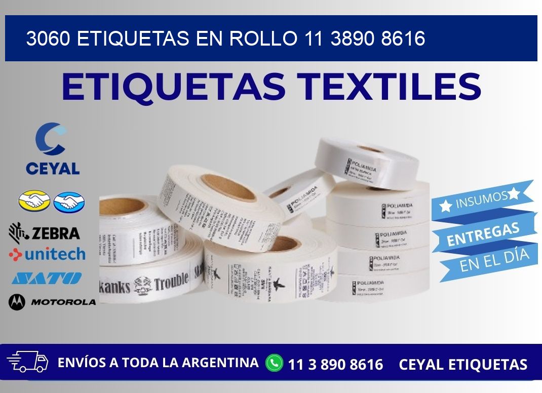 3060 ETIQUETAS EN ROLLO 11 3890 8616