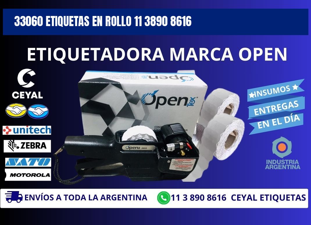 33060 ETIQUETAS EN ROLLO 11 3890 8616