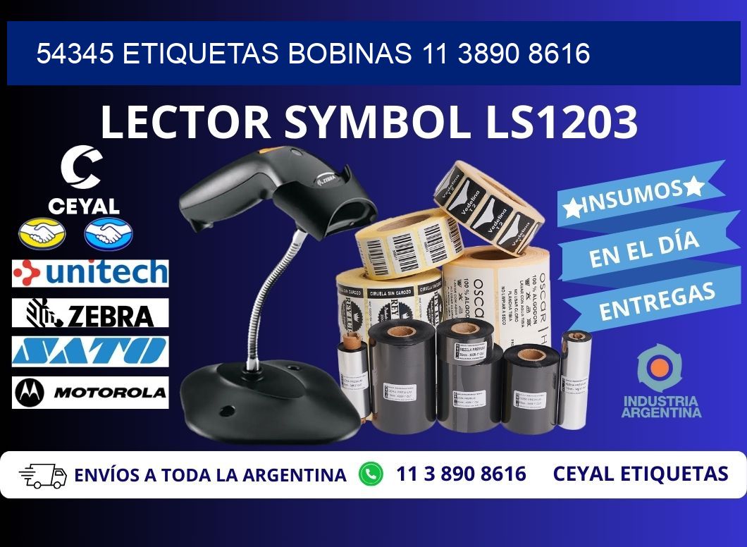 54345 ETIQUETAS BOBINAS 11 3890 8616