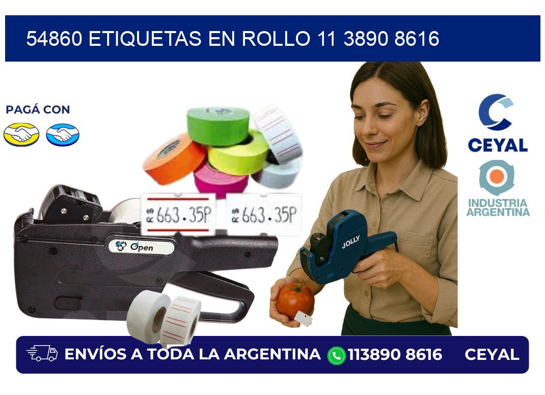 54860 ETIQUETAS EN ROLLO 11 3890 8616