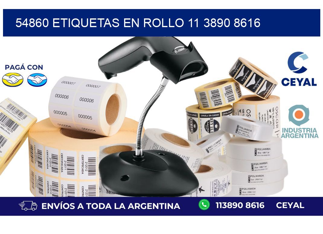54860 ETIQUETAS EN ROLLO 11 3890 8616