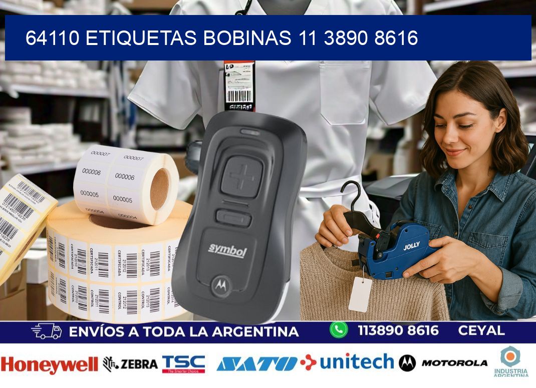 64110 ETIQUETAS BOBINAS 11 3890 8616
