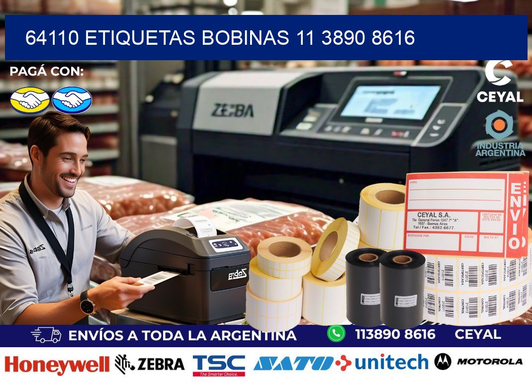 64110 ETIQUETAS BOBINAS 11 3890 8616