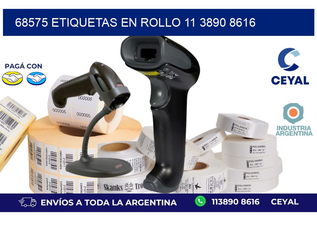 68575 ETIQUETAS EN ROLLO 11 3890 8616