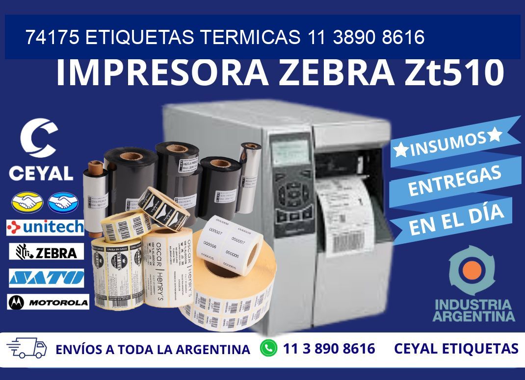 74175 ETIQUETAS TERMICAS 11 3890 8616