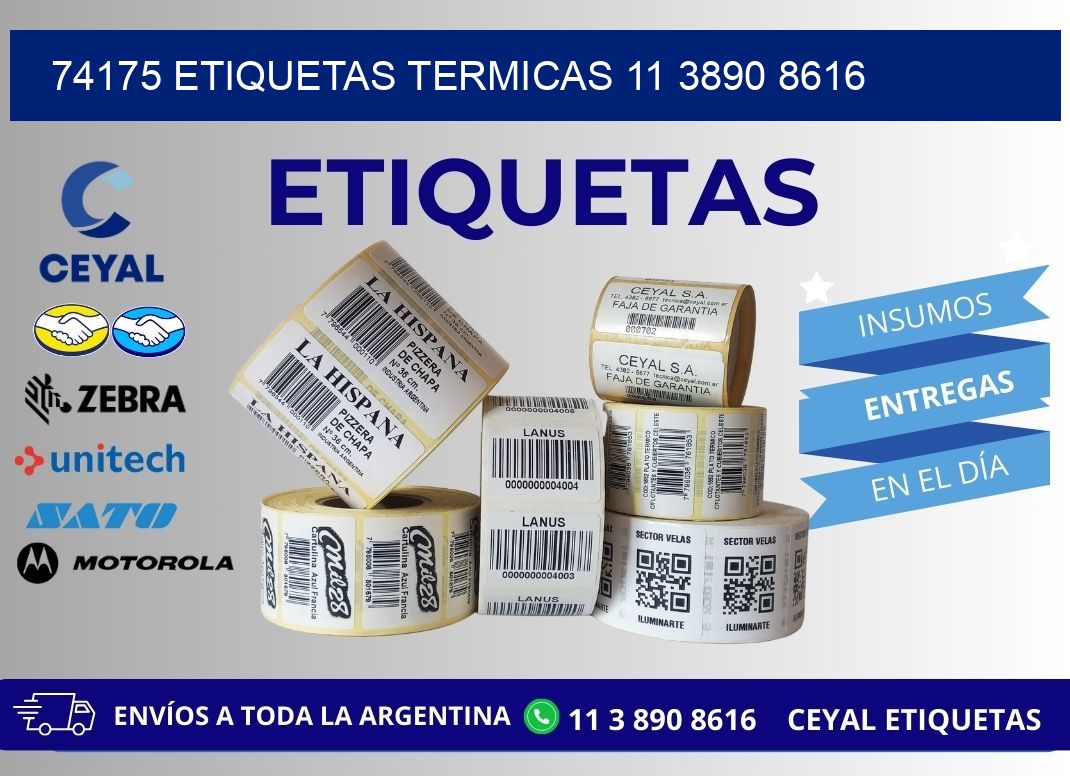 74175 ETIQUETAS TERMICAS 11 3890 8616