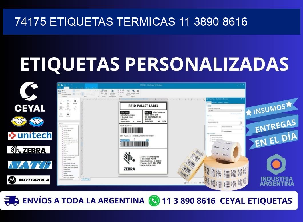 74175 ETIQUETAS TERMICAS 11 3890 8616