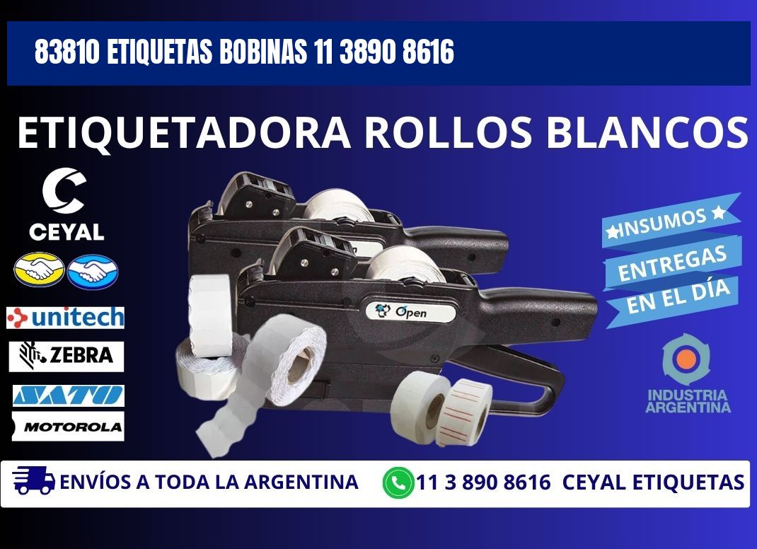 83810 ETIQUETAS BOBINAS 11 3890 8616